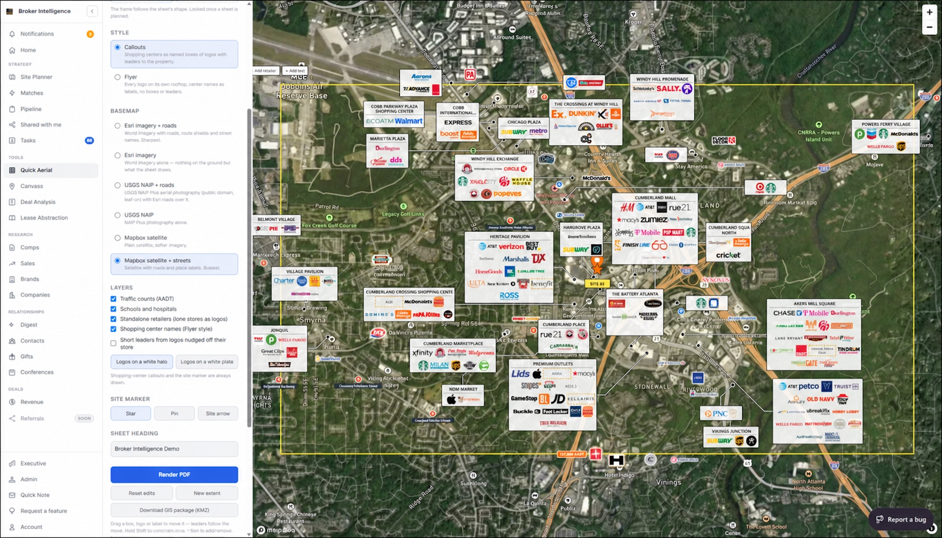 One feature within TSCG’s Broker Intelligence platform pulls together Esri and other resources so that brokers, retailers and