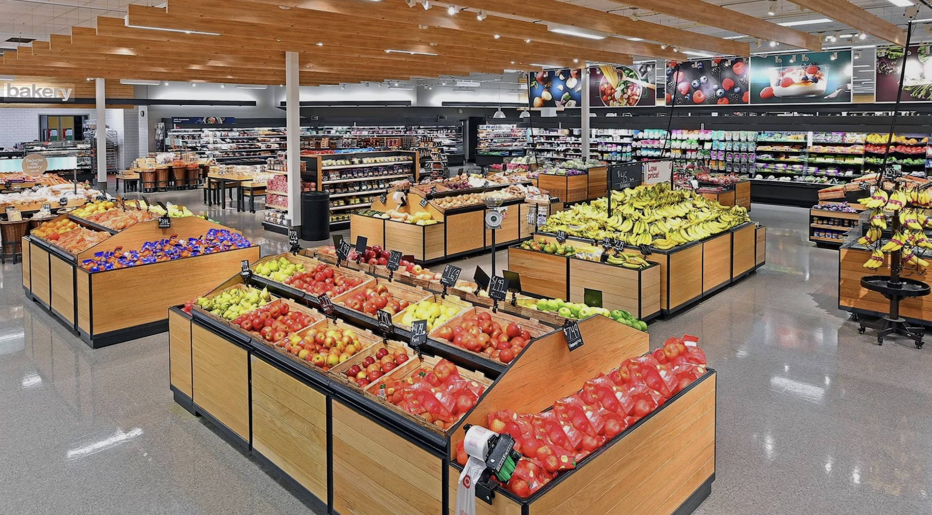 The grocery department at a Target in Irving, Texas, a Dallas-Fort Worth suburb.