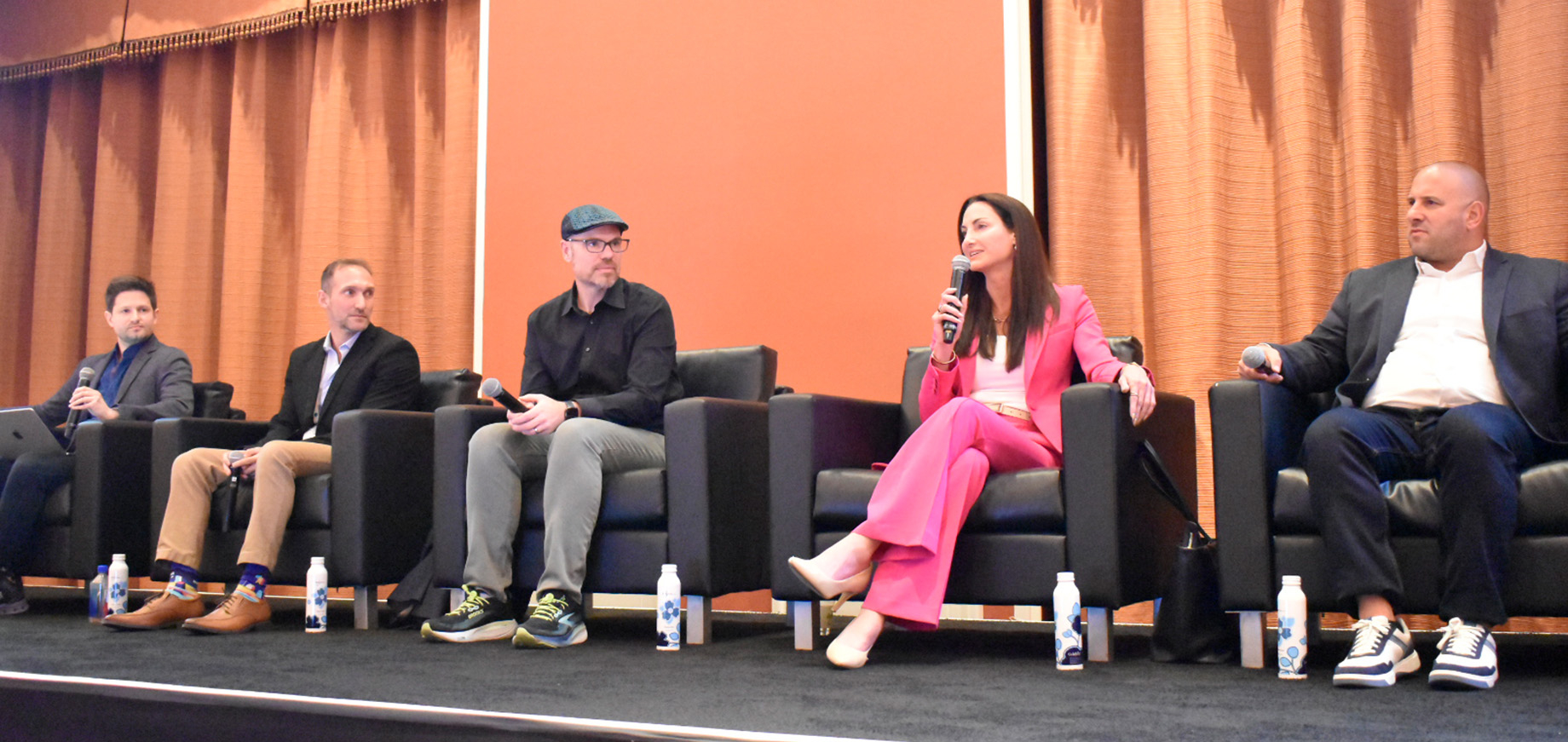 Commercial Observer’s Edward Cohen, Placer.ai’s Ethan Chernofsky, JLL’s James Cook, CBRE’s Karly Iacono and DLC Management Co