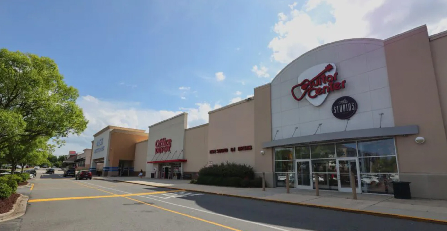 Guitar Center is one of the tenants at Charlotte, North Carolina, strip center University Place, which just sold to a French 