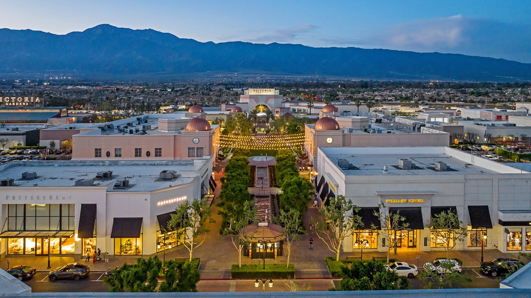 Victoria Gardens in Rancho Cucamonga, California, attracts 14.7 million visitors per year.