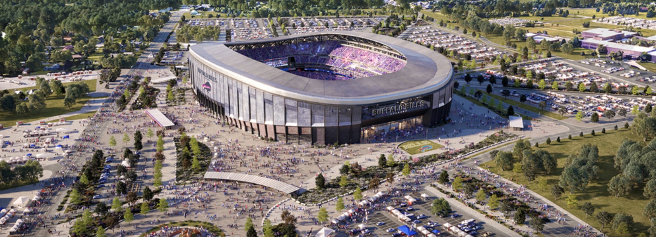 The Buffalo Bills’ $2.2 billion stadium is scheduled to open in 2026.