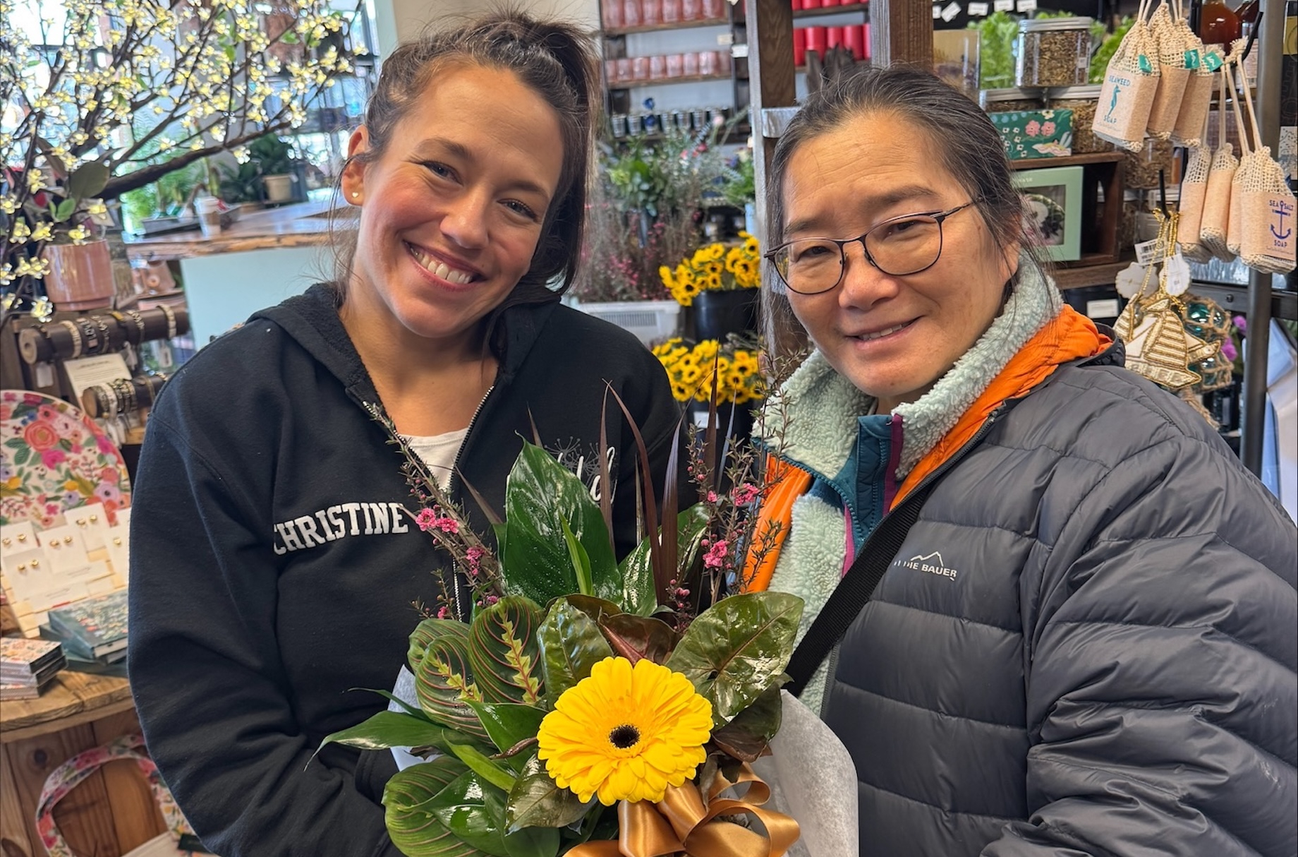 Wildflower owner Christine Guenther at left.