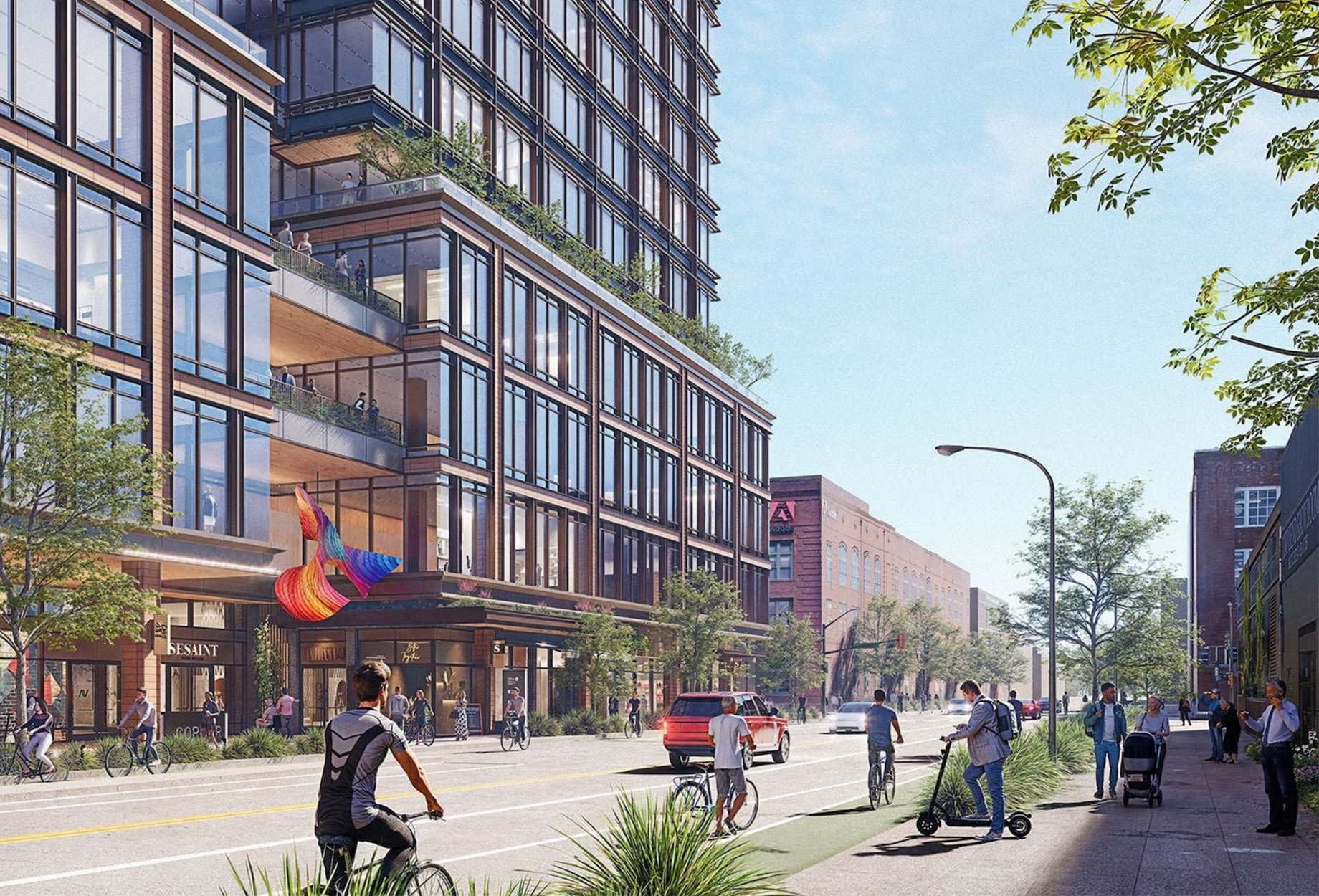 An 850-foot tower would anchor Prologis’ 7 million- to 8 million-square-foot SF Railyards mixed-use development.