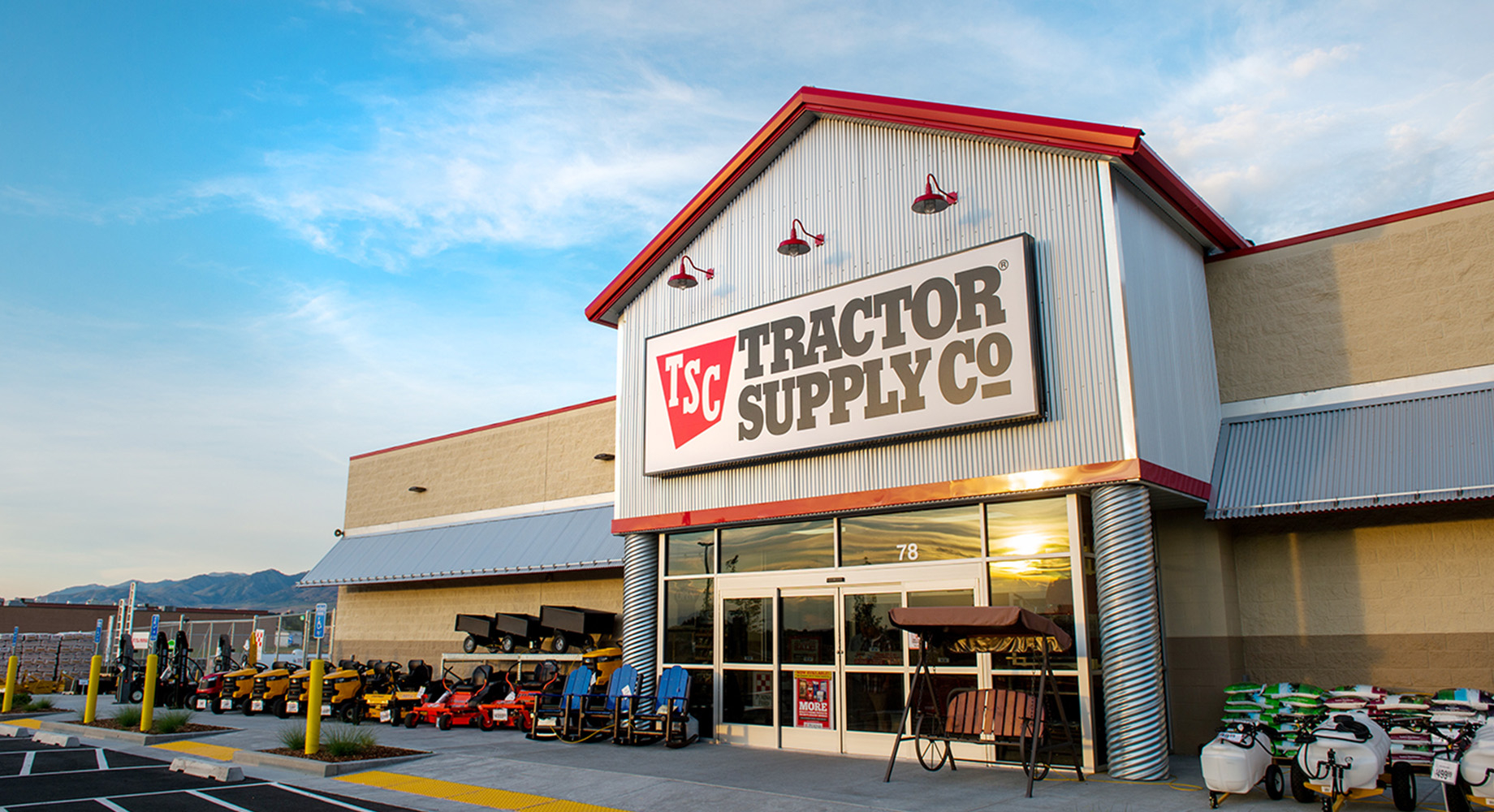 Tractor Supply Co. operates more than 2,600 stores in exurban and rural markets.