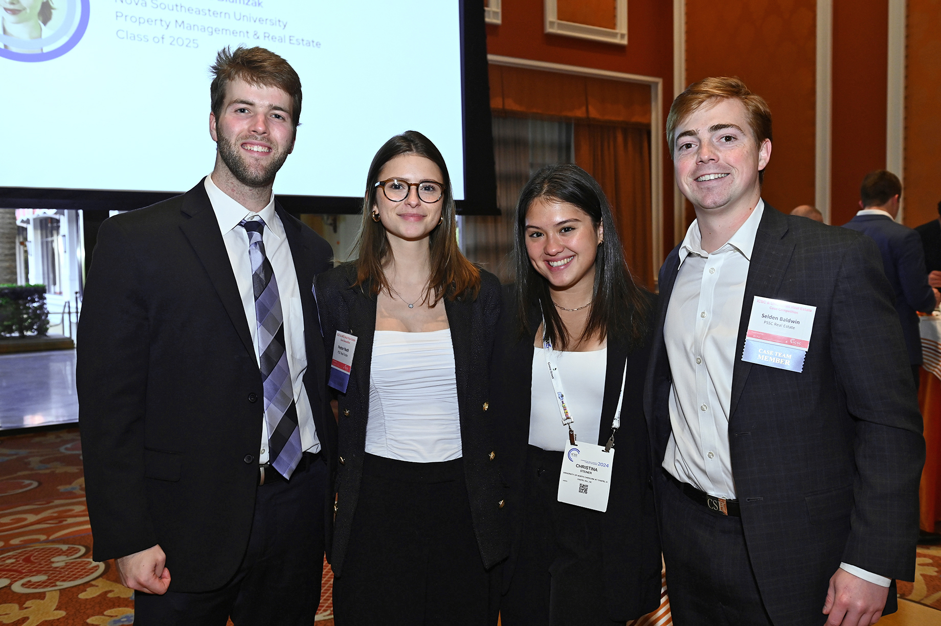 The winning team, The University of North Carolina at Chapel Hill, pictured at ICSC LAS VEGAS from left to right: Spencer Sab