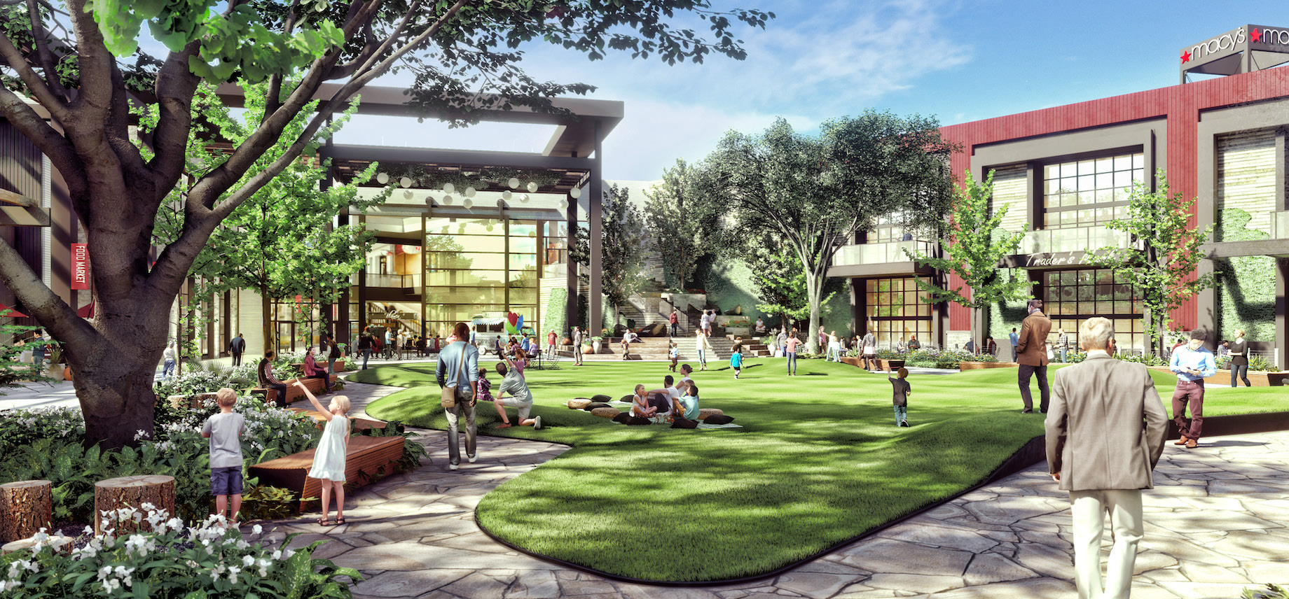 North Point mall’s redevelopment in Georgia — with its 10,500-square-foot event plaza, a village green space, pocket parks, w