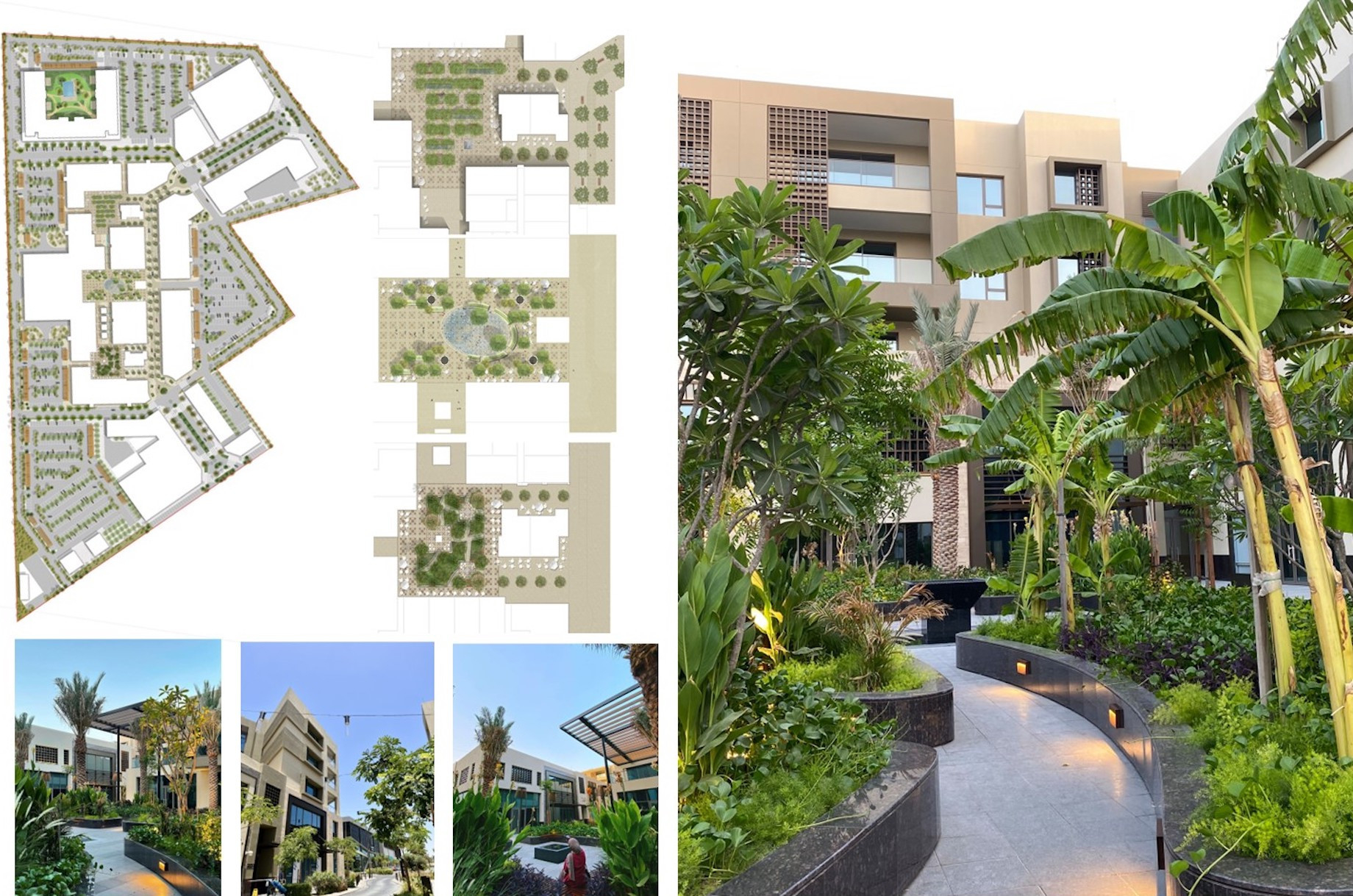 The CallisonRTKL-designed Al Liwan in Hamala, Bahrain is an open-air center in a hot climate with three levels of residential