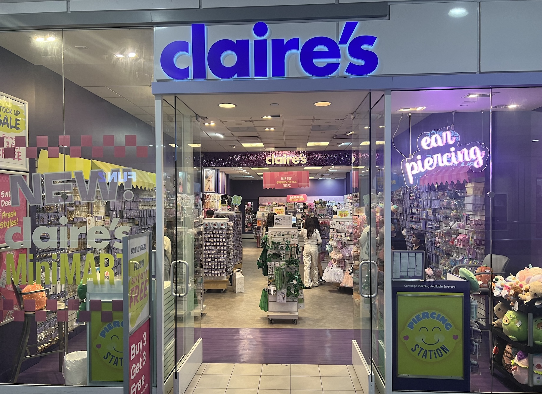 A Claire’s at Vintage Faire mall in Modesto, California, on March 7.