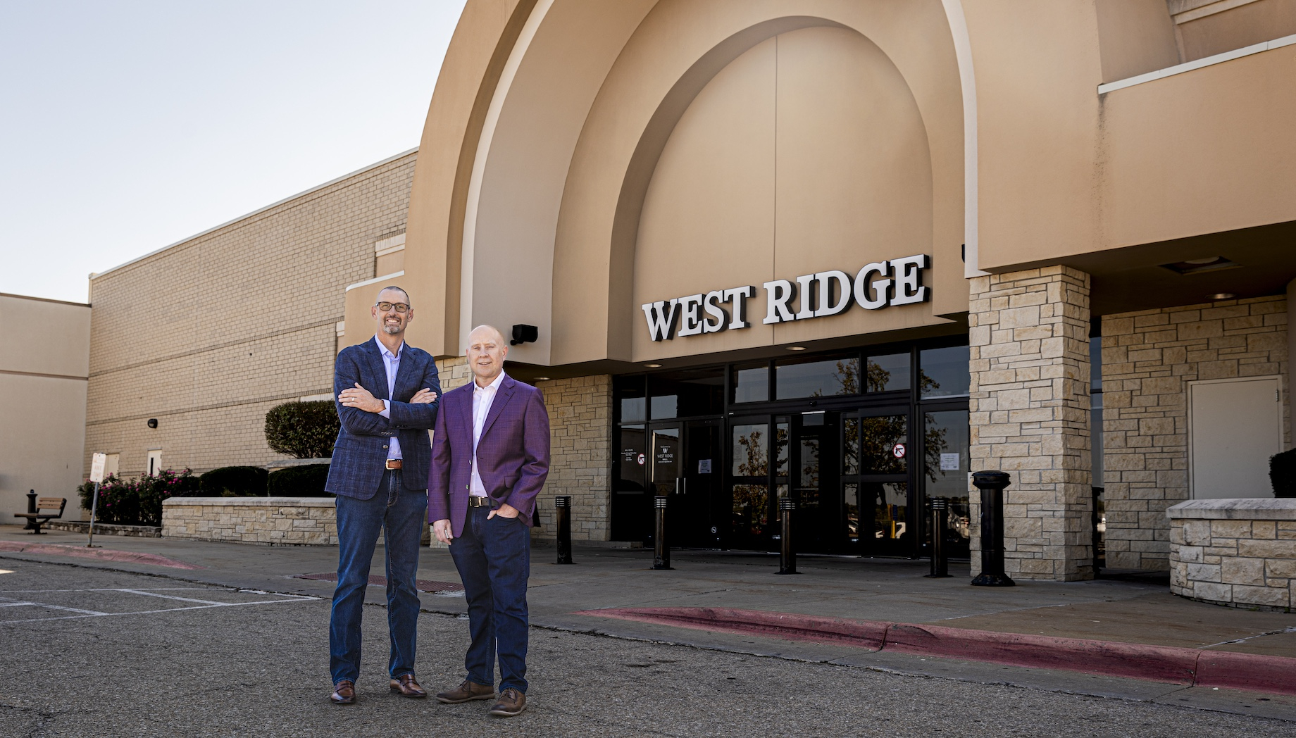 Advisors Excel co-founders David Callahan, left, and Cody Foster at West Ridge Mall