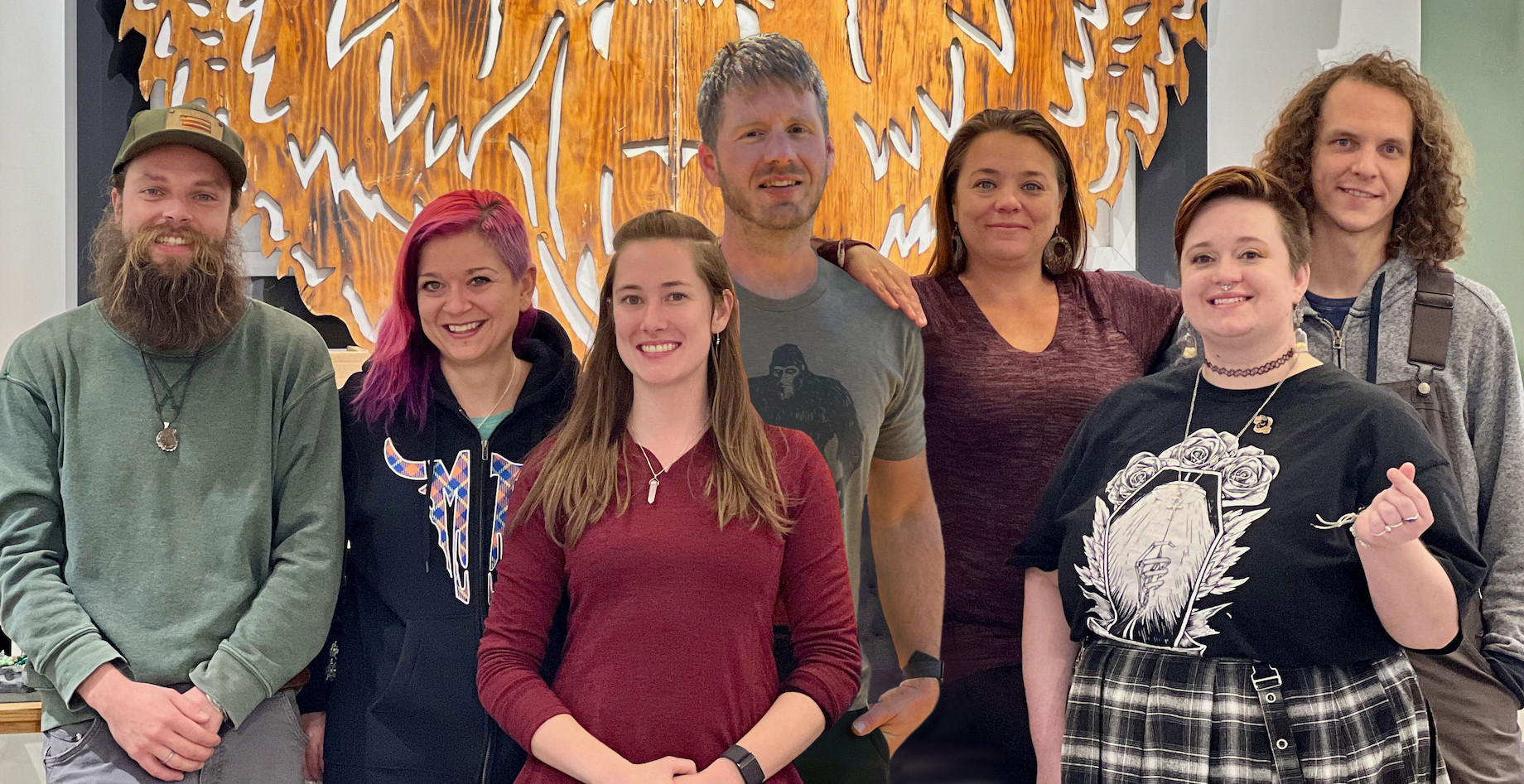 The impactful staff who make up The Last Best Store team, from left to right: Theo Bullock, Katie King, Brooke Blackler, Alex