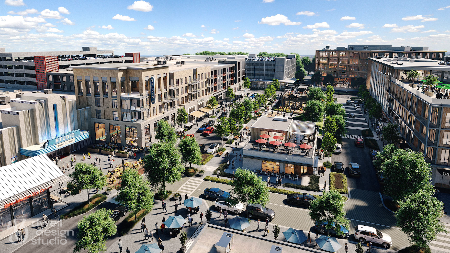 Trademark is transforming a 40-year-old shopping center in Arlington, Texas, into a mixed-use project whose first phase will 