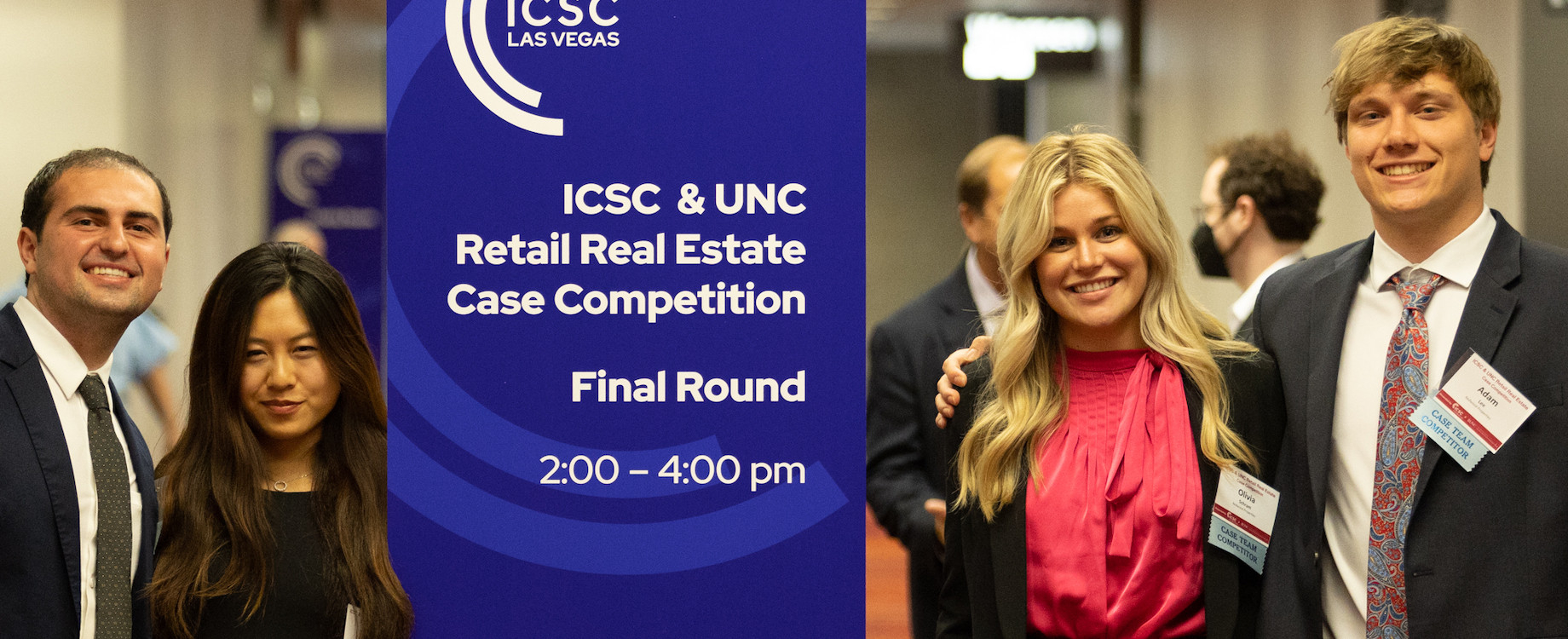 The University of North Carolina at Chapel Hill Kenan-Flagler Business School team — from left to right Andre Goldsmith Emily