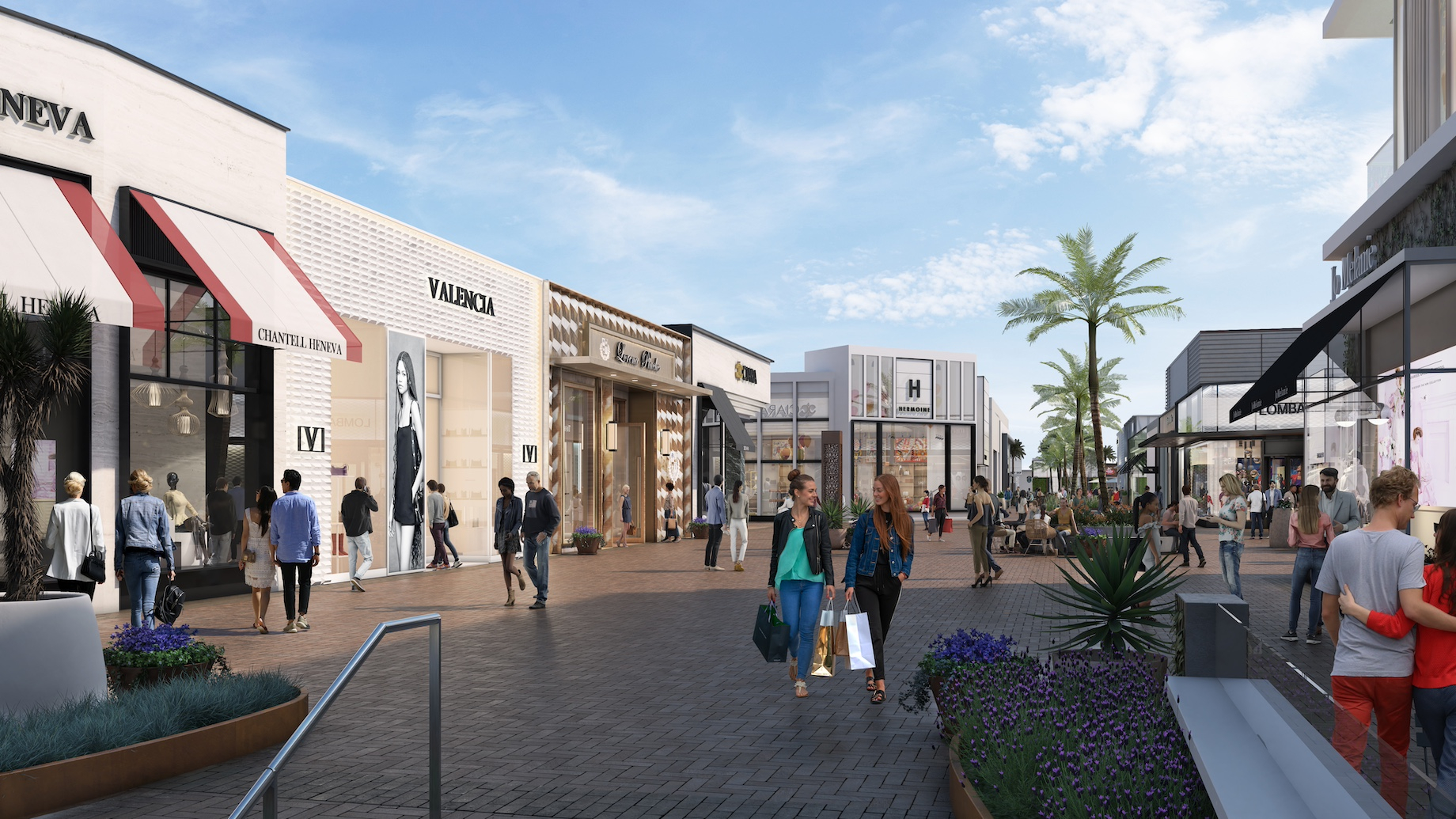 A rendering of the planned redevelopment of Westfield UTC's former Nordstrom and adjacent shops