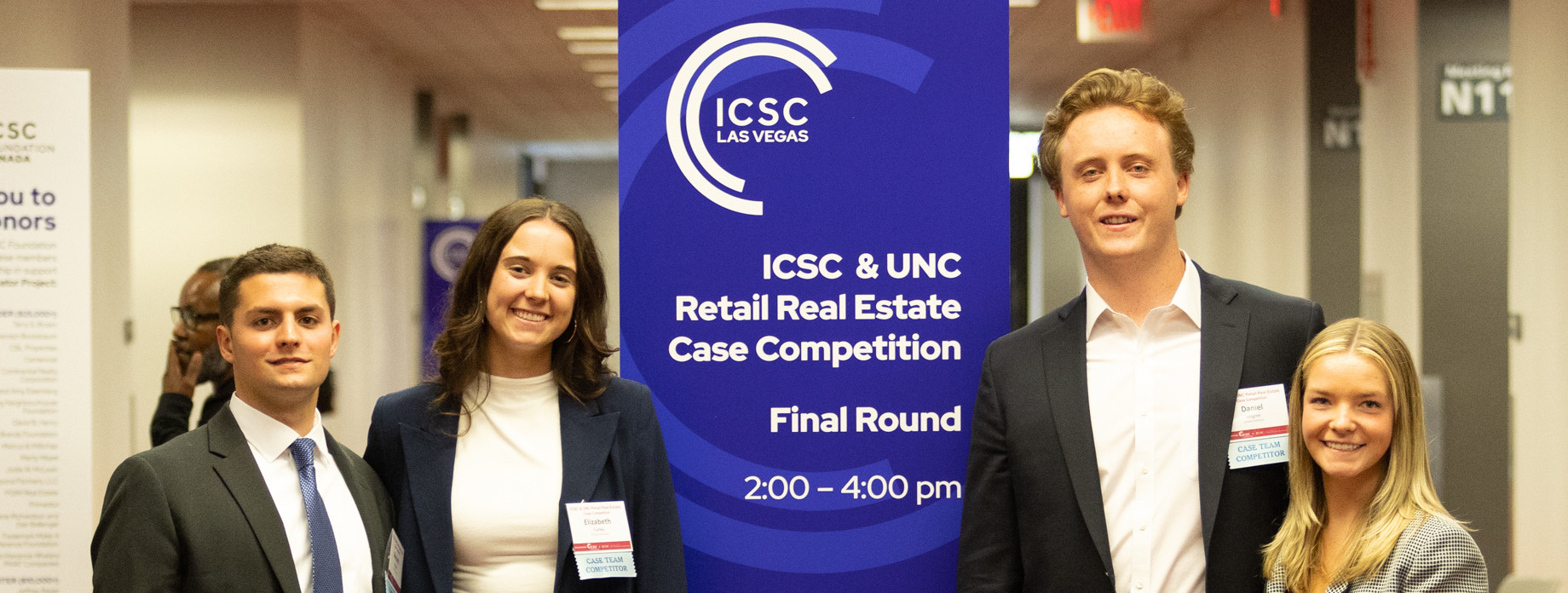 Villanova University won third place. Team members from left to right are Kenneth Browne, Elizabeth Curley, Daniel Magrini an