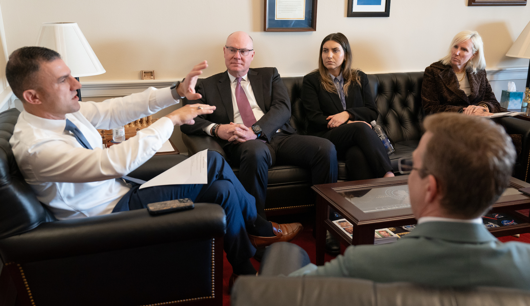 Rep. Rudy Yakym (R-IN-2), ICSC President & CEO Tom McGee, Emma McGee, Jodie McLean and Phillips Hinch.