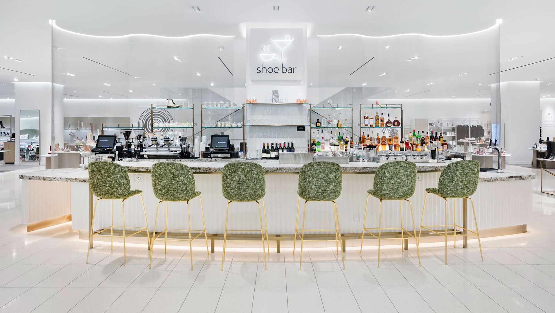 Nordstrom’s New York City flagship includes seven bars and restaurants, including Shoe Bar