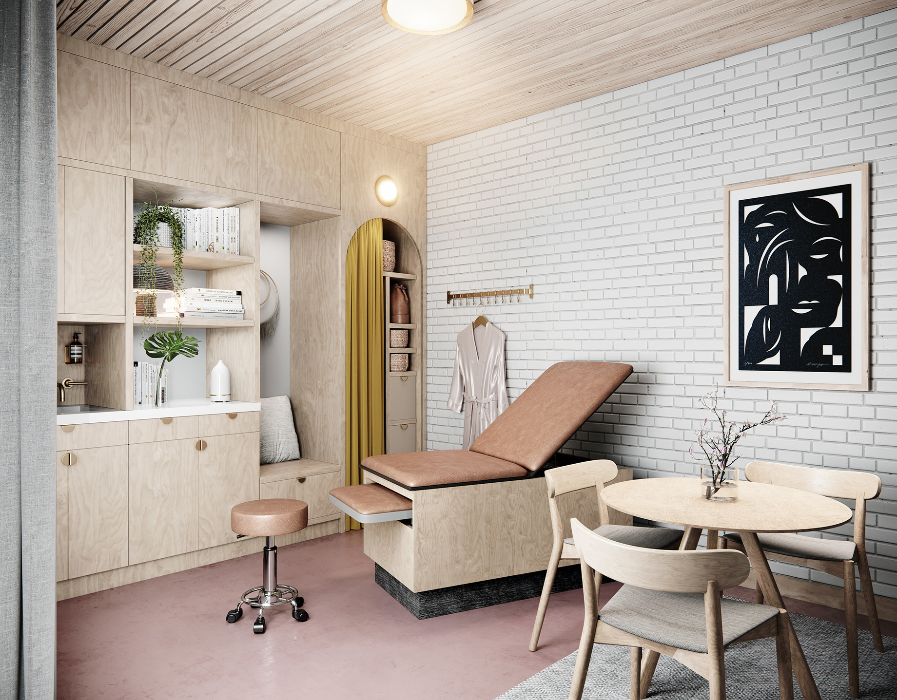 An exam room at Kindbody's New York City flagship