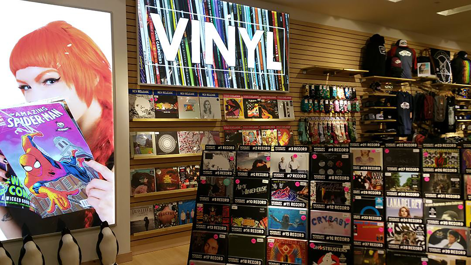 Newbury Comics sells records and other 'general pop-culture' merchandise