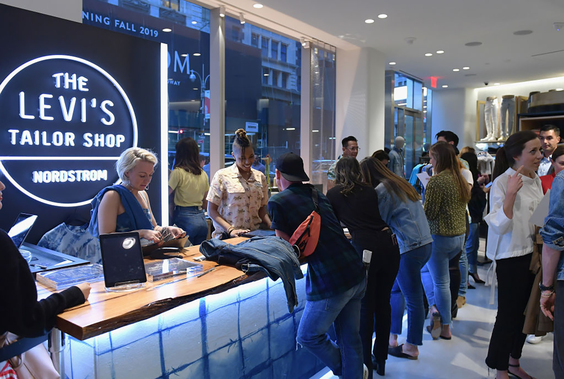 The Levi's tailoring shop at Nodstrom New York City