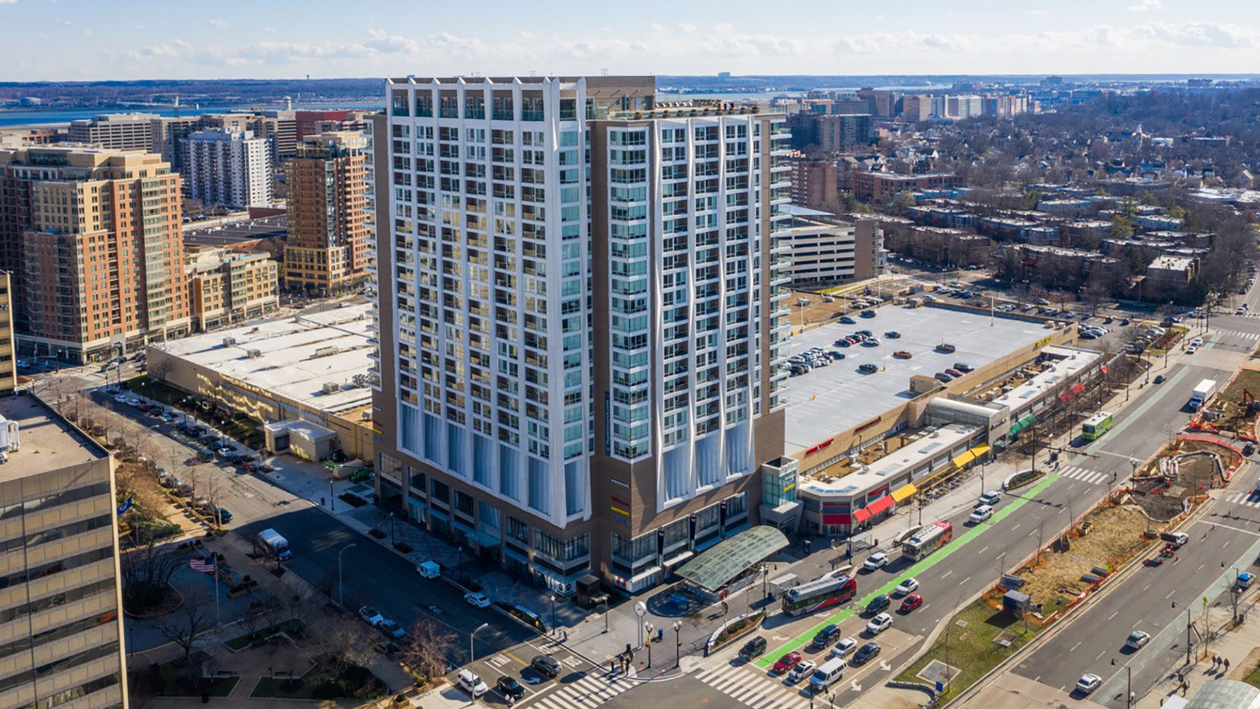 Kimco Realty’s mixed-use Pentagon Centre, across the street from the Amazon site, is undergoing major redevelopment