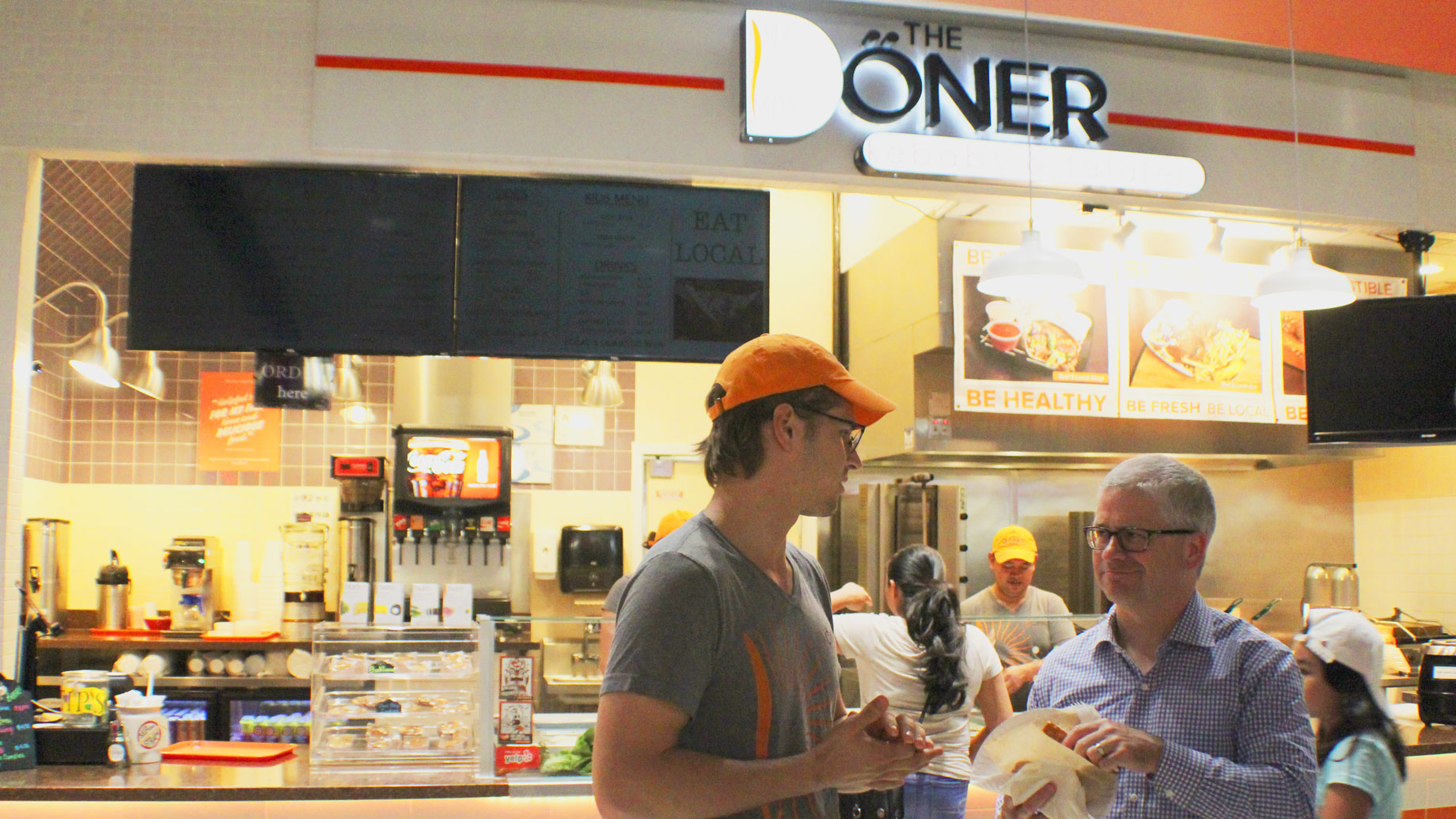 L to r: Mitchell Marecki (Owner, The Döner - Kebabs & Falafels) and Congressman Patrick McHenry.